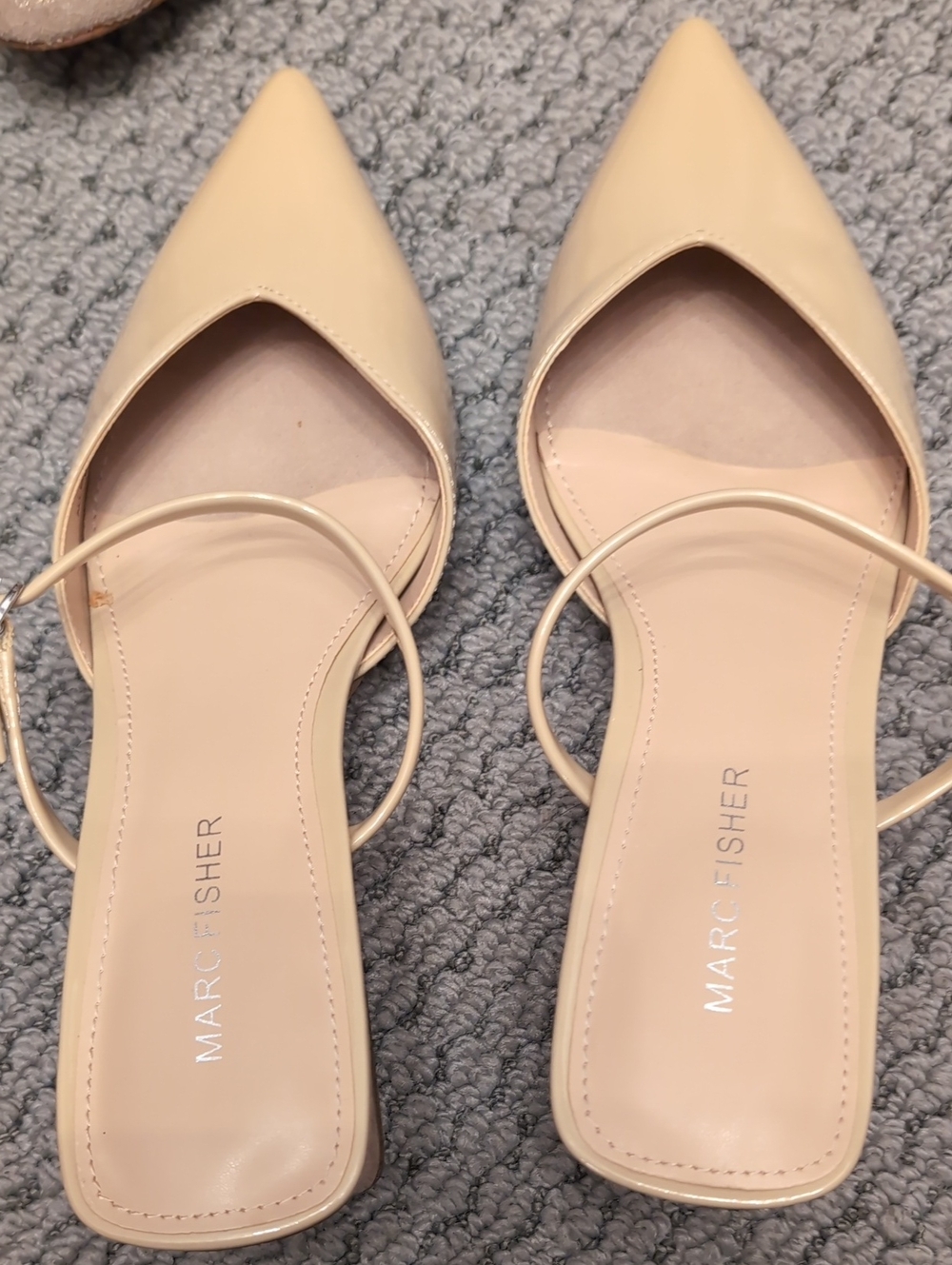 Marc Fisher Nude Pointed D'Orsay Flats
